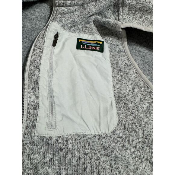 L.L. Bean Sweater Fleece Vest Womens XL Reg Gray Long Full Zip Outdoor Pocket - Picture 9 of 9